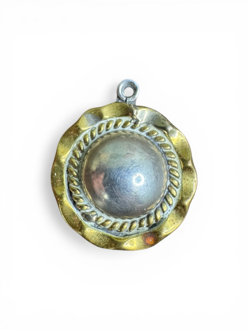 Laton Mexico Pendant Sterling Silver and Brass
